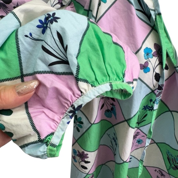 GLAOROUS Colorful Geometric Patterned Blouse Size 6 - Picture 7 of 10